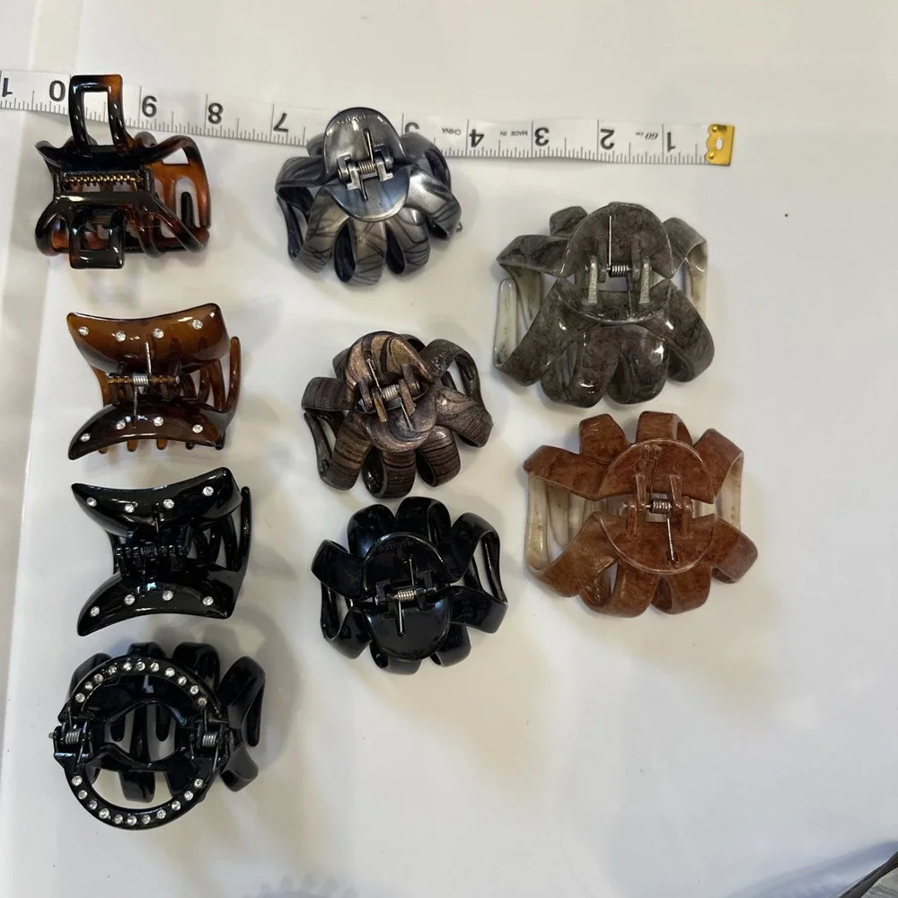 Large‎ claw clips, Lot Of 9